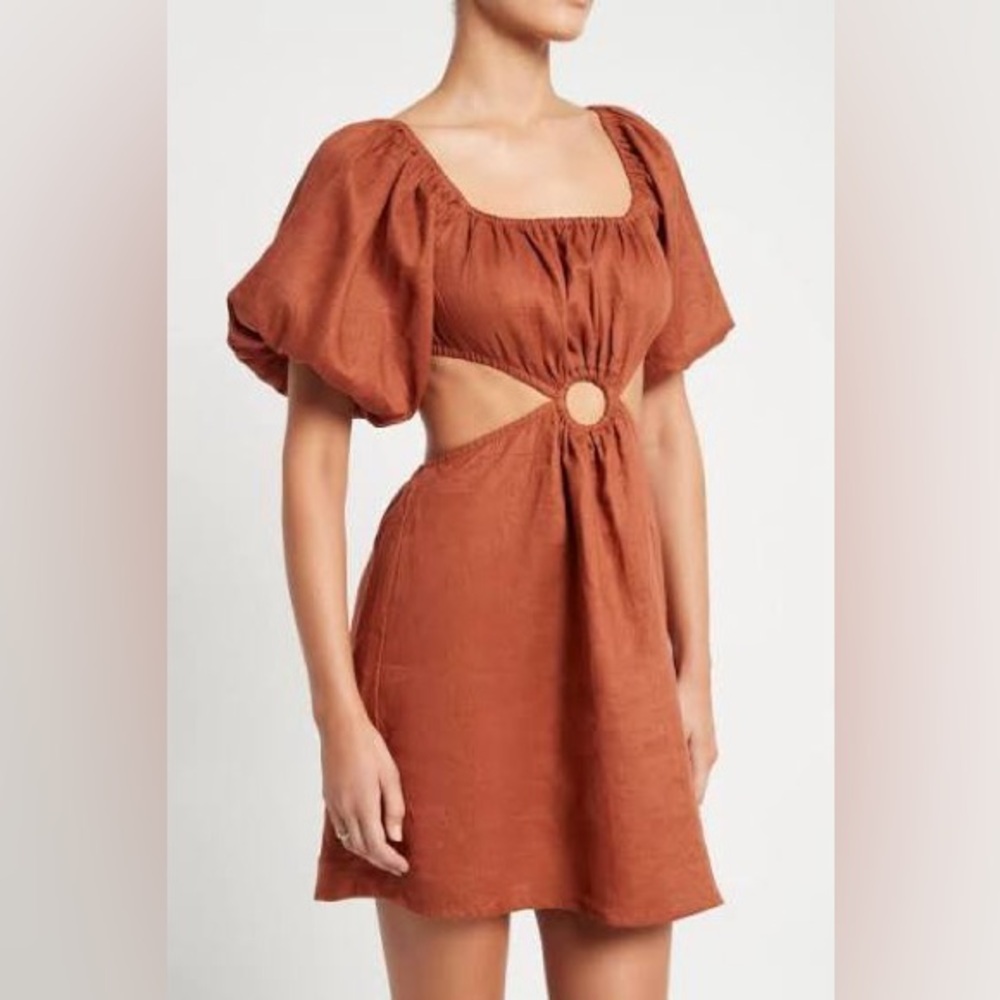 Faithful The Brand Almero Linen Mini Dress
